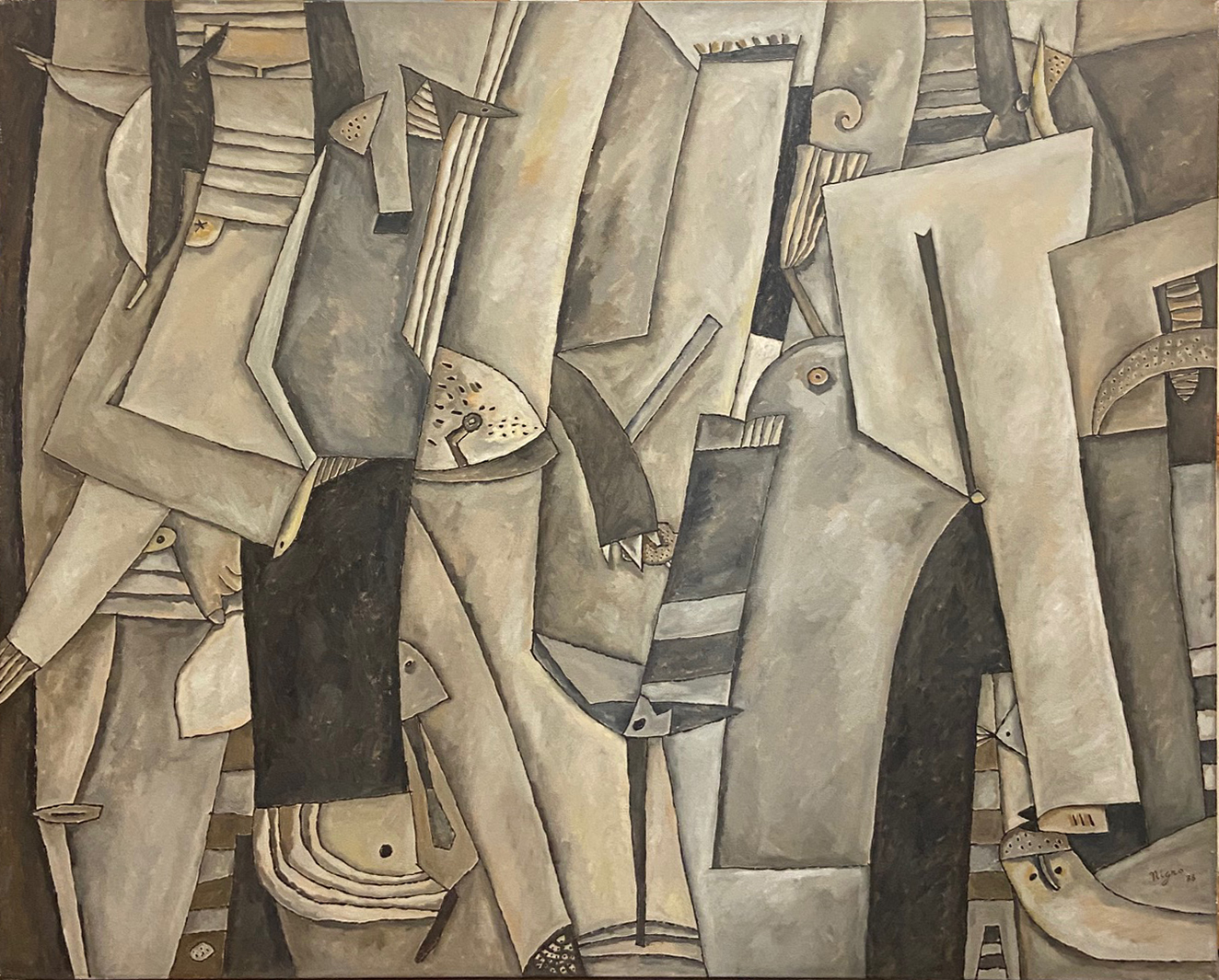 ritmos de la costa oleo sobre tela 100x120 1988