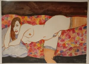 Mujer recostada Carlos Alonso