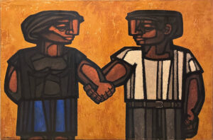 Juan Manuel Sánchez – Pareja con fondo Ocre